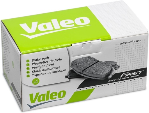 VALEO placute de frana First 301718 Set de 4 placute Axa fata Complet echipata cu accesorii montate