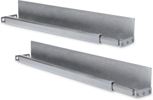 Sine glisante DIGITUS 1U - pentru dulapuri de retea si server de 19" de la DIGITUS - Adancime variabila de la 350 la 600 mm - Profil in L, tabla de otel de 2 mm grosime - Capacitate de incarcare 100 kg - Argintiu