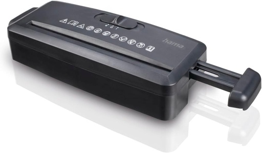 Tocator de documente Hama, tocator profesional de birou la domiciliu (decupare, tocator, electric, accesoriu pentru tocator de documente ca accesoriu de birou, 6 coli de hartie, nivel de securitate 1 GDPR)