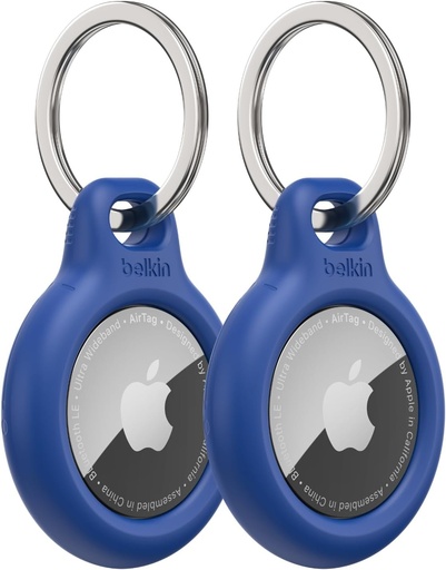 Husa pentru breloc Belkin Airtag, albastra, pachet de 2