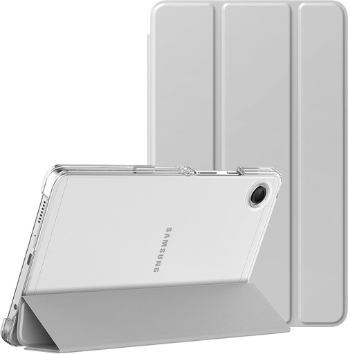 Husa MoKo pentru Samsung Galaxy Tab A9 8.7" 2023 (SM-X110/X115/X117), husa rigida usoara pentru tableta Galaxy Tab A9 8.7" 2023, unghiuri de vizualizare duble, argintiu