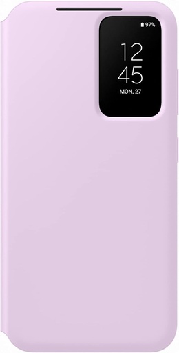 Husa pentru smartphone Samsung Smart View Wallet EF-ZS911 pentru Galaxy S23, husa pentru telefon mobil, slot pentru card, fereastra de vizualizare, lavanda