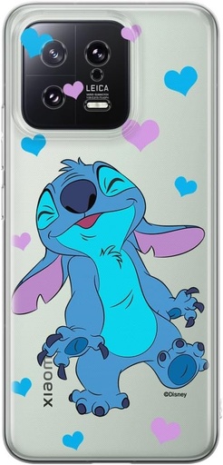 Husa pentru telefon ERT GROUP pentru Xiaomi 13 Model Stitch 014 original si licentiat oficial Disney, adaptata optim la forma telefonului, partial transparenta