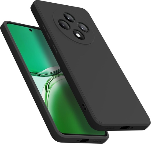 Husa YLK pentru OPPO Reno 12 FS 5G/OPPO Reno 12 F 5G Husa, husa ultra-subtire din silicon lichid cu captuseala moale din microfibra, husa de protectie pentru OPPO Reno 12 FS 5G (negru)