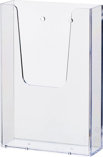 helit H2350002 - suport de perete pentru brosuri de ajutor 1 x 1/3 DIN A6, transparent, 1 bucata