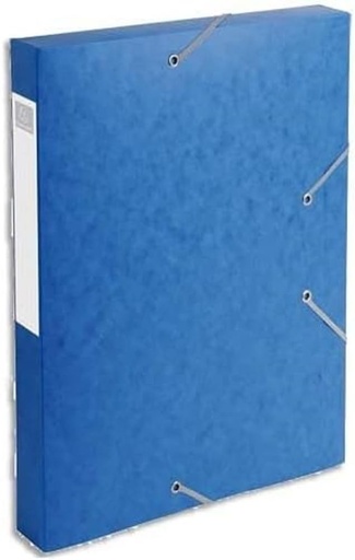 Cutie de arhivare Exacompta 14005H Premium cu banda elastica, 40 mm latime, din carton Colorspan extra-rezistent cu eticheta in cotor pentru DIN A4, cutie de arhiva, cutie de arhiva, cutie de documente, cutie de desen, folder, albastru
