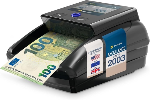 Detectalia D7 TFT - Detector de bancnote contrafacute pentru EUR si USD cu fiabilitate 100%