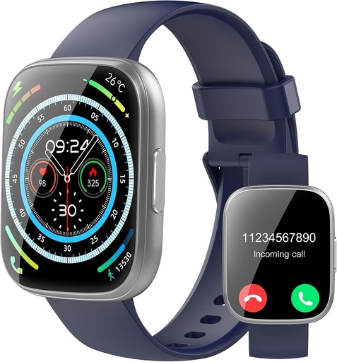 Ceas inteligent barbati femei, ceas fitness HD de 1,95 inchi pentru femei cu functie de telefon, ceas inteligent 112+ moduri sport Ceas fitness cu pedometru monitor de somn, ceas sport rezistent la apa IP68 pentru Android iOS