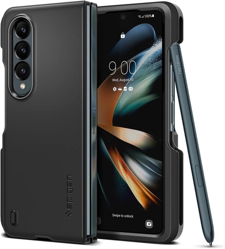 Spigen Funda Thin Fit P Compatibila cu Samsung Galaxy Z Fold 4 5G - Negru