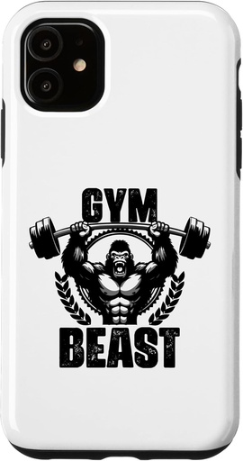 Husa pentru iPhone 11 Gym Beast Gorilla Halterofilia Antrenamente la gimnastica Citate Fitness