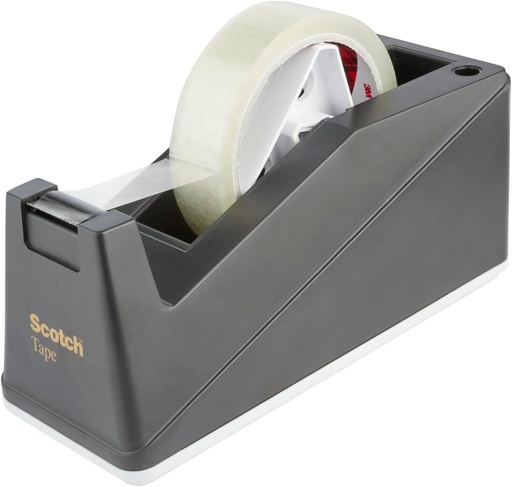 Dispenser de birou Scotch, negru - Dispenser de banda reincarcabila pentru scoala, casa si birou