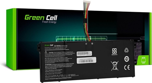 Baterie Green Cell AC14B13J AC14B13K pentru laptop Acer Aspire 3 A315-23 A315-55G ES1-111M ES1-331 ES1-531 ES1-533 ES1-571 (3600mAh 11.4V Nero)
