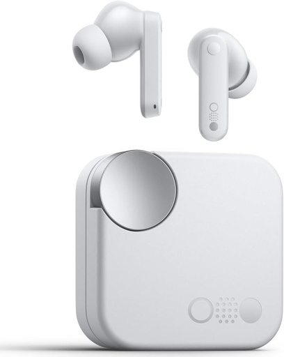 CMF by Nothing Buds - Casti fara fir cu 42 DB ANC, mod transparenta, tehnologie Ultra Bass 2.0, audio HD de la Dirac, rezistenta la apa IP54 si conexiune cu doua dispozitive - gri deschis