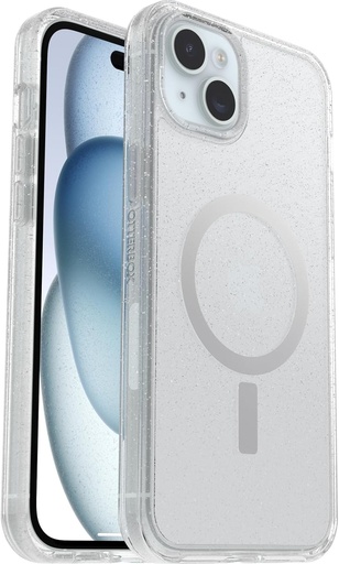 OtterBox Symmetry Clear pentru MagSafe Husa transparenta pentru iPhone 15 Plus/iPhone 14 Plus, rezistenta la socuri, la cadere, husa de protectie, testata 3X conform standardelor militare, Stardust