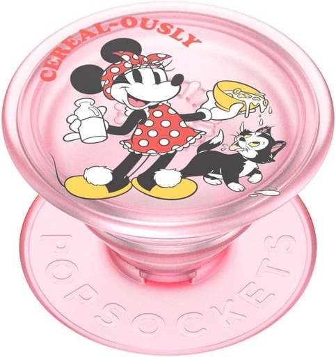 PopSockets: PopGrip - Suport si prindere extensibile cu un blat interschimbabil pentru smartphone-uri si tablete - Minnie cu cereale