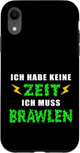 Husa pentru iPhone XR NU AM NICIUN TIMP TREBUIE SA CURTA Copii Barbati Brawling Fun