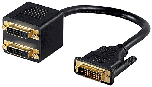 Adaptor Wentronic DVI (DVI tata la 2X DVI mama, contacte placate cu aur)