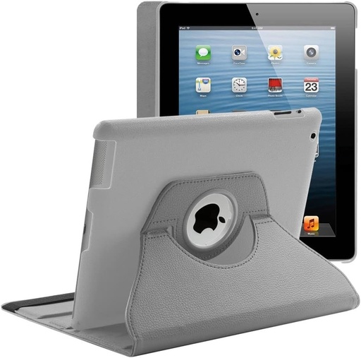 ebestStar - Husa pentru iPad 4 3 2 Apple, husa rotativa 360, husa de protectie din piele PU, gri