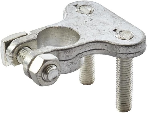 HELLA Borna baterie - borna cu surub - 12V / 24V - O: 8mm - Numar de contacte: 2 - 8KX 747 875-011, argintiu