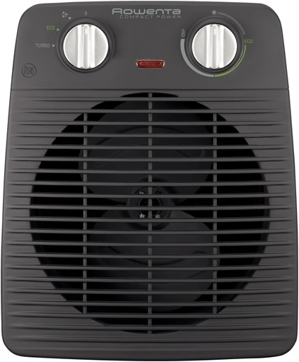 Rowenta Compact Power Ventilator, Puternic si Compact, Incalzitor care incalzeste si raceste, 2 nivele de putere, Ideal pentru orice anotimp, 2000 W, Negru, SO2210