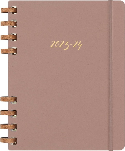 Planificator lunar Moleskine Academic 2023-2024, Planificator saptamanal si lunar pe 12 luni, Planificator universitar cu coperta rigida, Dimensiune XL 20 x 25 cm, Migdale zdrobite