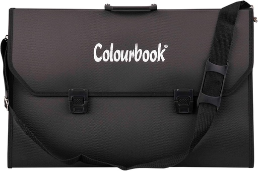 Carcasa pentru desen fluorescent Colorbook cu curea de umar - 36x53cm negru