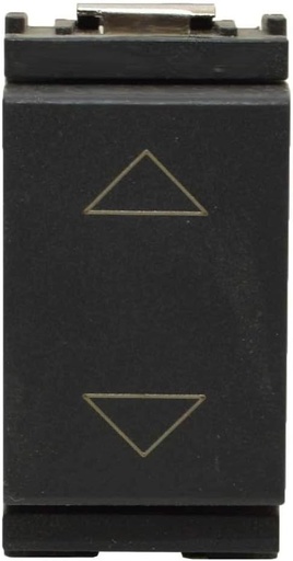 Buton comutator Vimar 16155 Idea 2P 10 A 250 V~ (6 borne), sageti directionale si pozitie centrala OPRIT, gri