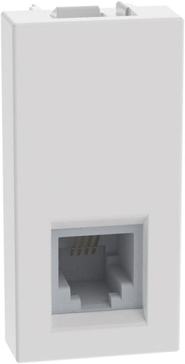 BTICINO MatixGO Conector pentru internet, date si telefonie 1 modul Alb JW4258RJ11 Conector RJ11, conexiune tip K10, pentru transmisie de date sau telefonie