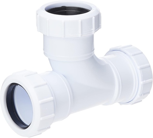Merriway BH02916 Teu de compresie de scurgere 40 mm, alb