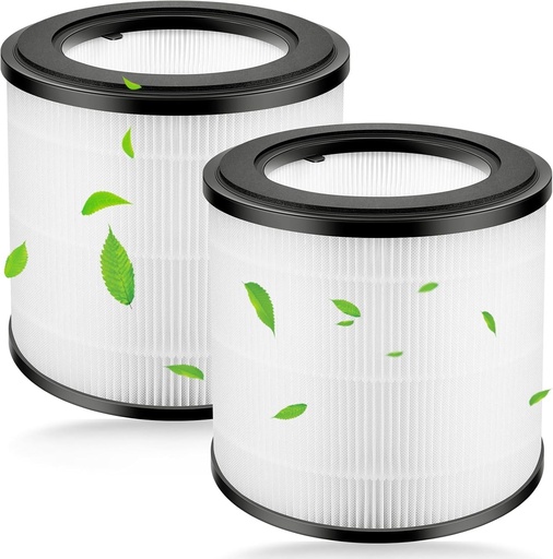 2 x filtre de inlocuire HEPA compatibile cu purificatorul de aer Philips seria 800, AC0830/10 AC0820/30 AC0820/10 AC0819/10, filtru HEPA H13-True filtru de schimb pentru FY0194/30 si Y0293/30