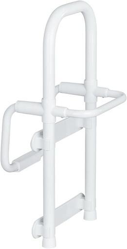 Bara de sprijin pentru cada WENKO Secura | Trepta pentru cada anti-alunecare | Ajustabil de la 6,5 ​​la 13,5 cm | Sistem de acces la cada | Capacitate 150 kg | Aluminiu - Plastic | 24,5 x 52,5 x 23 cm | Alb