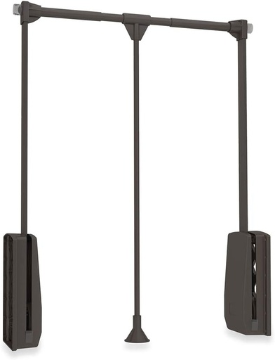 Emuca - Umeras pentru dulap in sus, sina de suspendare reglabila, latime 600-830 mm, culoare moka