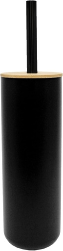moliciune interioara, perie de toaleta (diametru 9,1 x 37,2 cm) Smart Black, polistiren si bambus
