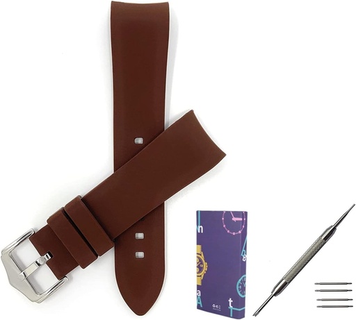 LSLHNMG Banda universala din silicon curbata Banda de cauciuc sport de moda Catarama din otel inoxidabil Curea de ceas inteligenta Bratara de schimb cu capat curbat Sutien barbati si femei