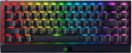 Razer BlackWidow V3 Mini HyperSpeed ​​​​(Comutator galben) - Tastatura pentru jocuri mecanica fara fir 65% (Comutatoare mecanice silentioase, Bluetooth, USB-...