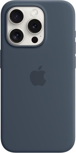 Husa din silicon Apple pentru iPhone 15 Pro cu MagSafe - Albastru furtuna