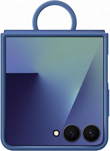 Carcasa Samsung din silicon cu inel, pliabila, cu inel pentru Galaxy Z Flip7, albastra