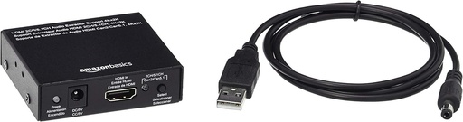 Convertor audio Amazon Basics, HDMI la HDMI + Audio (SPDIF + RCA Stereo), Negru