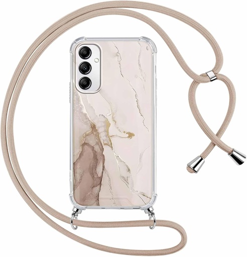 Carcasa de telefon Yoedge cu curea pentru Samsung Galaxy A52 5G 6.5" Carcasa transparenta cu model estetic din marmura si snur, husa moale din silicon TPU + PC rezistenta la socuri pentru Samsung A52, 03