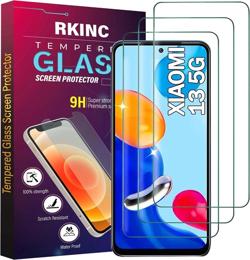 Sticla securizata RKINC [3 buc.] pentru Xiaomi 13, folie de protectie pentru ecran, duritate 9H 0.33 mm [anti-zgarieturi][anti-spargere][fara bule]