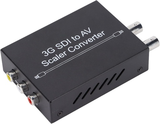 Convertor BTER 3G SDI catre AV, convertor video SDI catre PAL/NTSC-M cu distanta de transmisie de 300 m, detectare automata a modului video, compact pentru camera video Home Theater CA(UE)