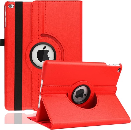 Husa rotativa pentru iPad 9.7" generatia a 6-a, a 5-a/iPad Air 2/iPad Air - Husa de protectie cu suport rotativ la 360 de grade si functie automata de repaus/activare pentru iPad 9.7 2018 2017 (rosu)