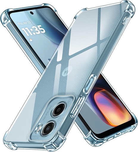 Carcasa iVoler pentru Motorola Moto G05 / E15, transparenta, rezistenta la socuri, cu bara de protectie moale din TPU, husa de protectie subtire din silicon moale TPU