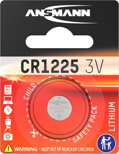 Baterie litiu CR 1225 cu clema ANSMANN 1516-0008 - 3V