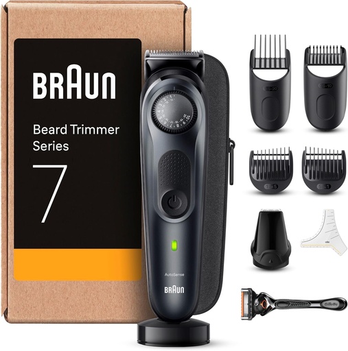 Aparat de tuns barba Braun Series 7 BT7441, aparat de tuns barba cu instrumente profesionale si 100 de minute de autonomie a bateriei