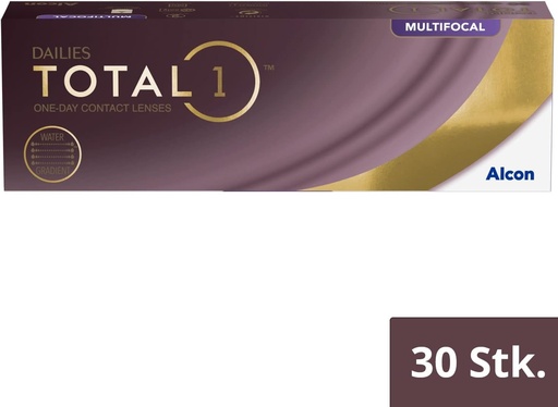 Lentile de contact multifocale zilnice Dailies Total 1 | 30 de lentile | BC 8,5 mm | DIA 14,1 mm | ADD MED | +0,175 dioptrii