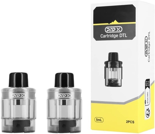 Cartus gol VO-OPOO PnP X DTL (argintiu 5ML 2 buc/pachet) compatibil cu rezistenta PnP X [bobina nu este inclusa] pentru Argus Pro 2 Kit Drag S2 Drag X2 Kit Doric 60 Pro E-Cigs original - fara nicotina
