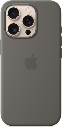 Carcasa Apple cu capac din silicon MagSafe pentru iPhone 16 Pro - Gri piatra