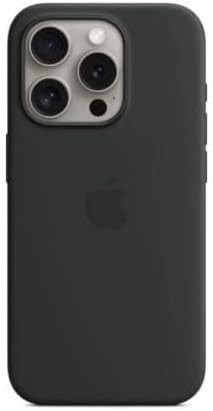 Carcasa Apple din silicon cu MagSafe pentru iPhone 15 Pro Max - Neagra