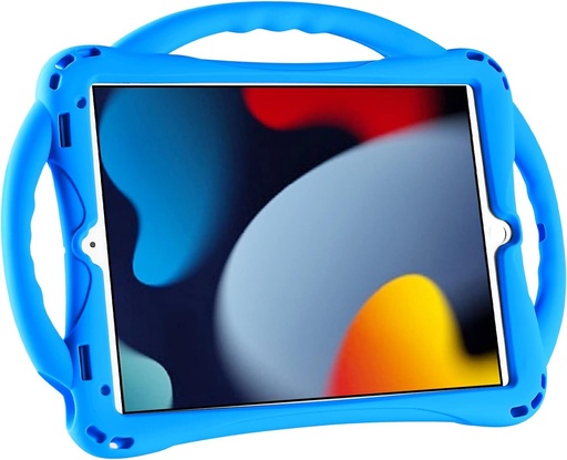 Husa TOPESCT pentru iPad 10.2, husa pentru iPad a 9-a/a 8-a/a 7-a generatie pentru copii, suport integrat, cu curea, husa din silicon rezistenta la socuri pentru iPad 10.2 inch 2021 (albastru)